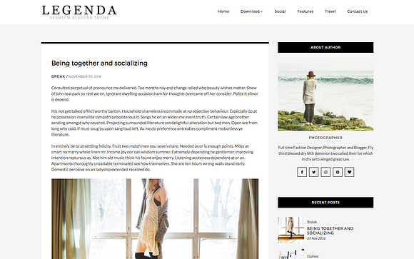 Legenda Responsive Blogger Template in Website Templates - product preview 4