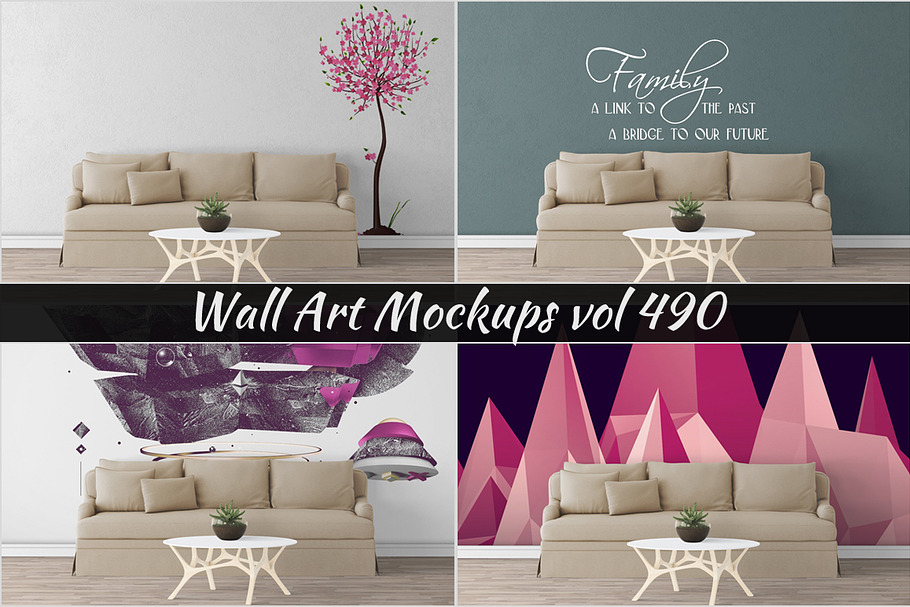 Wall Mockup - Sticker Mockup Vol 490 in Print Mockups - product preview 8