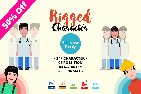 Rigged Character in Illustrations - product preview 1