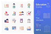 Education Icons Set 2 - Flat Series