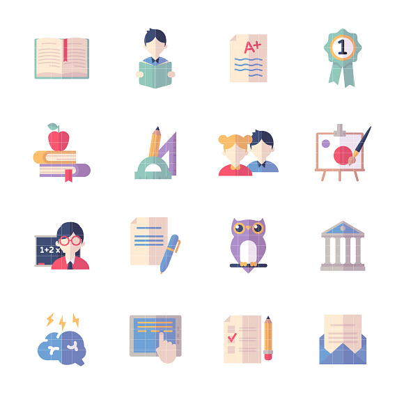 Education Icons Set 2 - Flat Series in Graphics - product preview 1