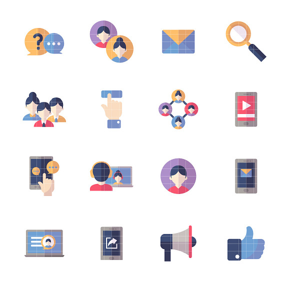 Flat Social Media Icons - Set 1  in Icons - product preview 1