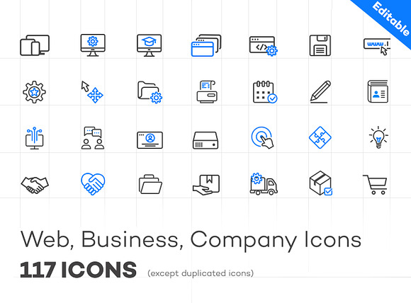 WEB/BUSINESS/COMPANY ICONS in Graphics - product preview 2