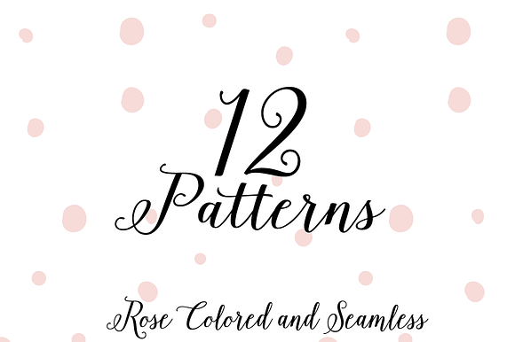 12 Seamless Patterns - Rose Color in Patterns - product preview 2