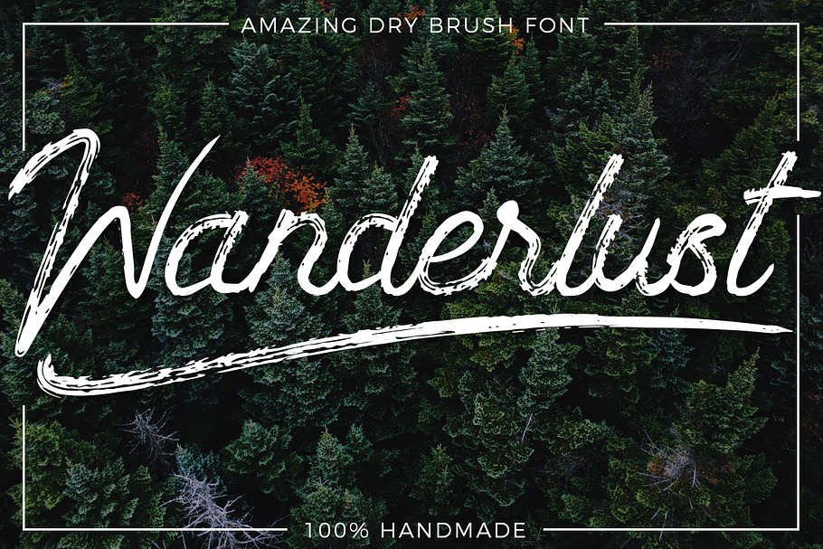 Wanderlust - Dry brush font