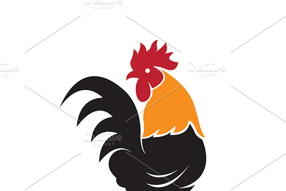 Vector of a cock design. in Graphics - product preview 8