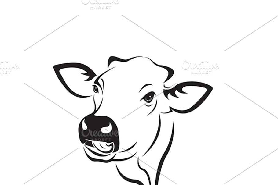 Vector of cow head design. in Icons - product preview 8