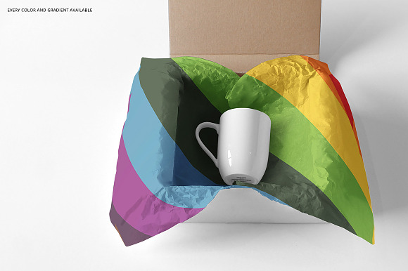 Mailing Box & Wrapping Paper Mockup in Product Mockups - product preview 5
