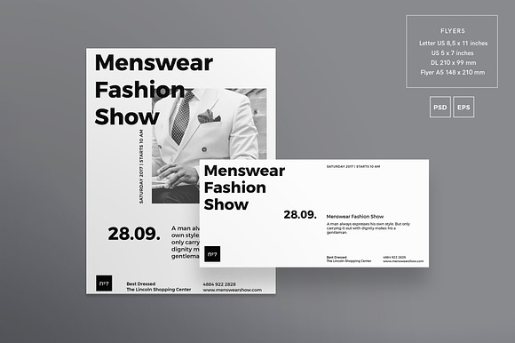 Flyers | Menswear Show in Flyer Templates - product preview 1
