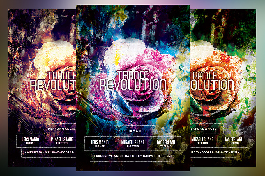 Trance Revolution Flyer in Flyer Templates - product preview 8