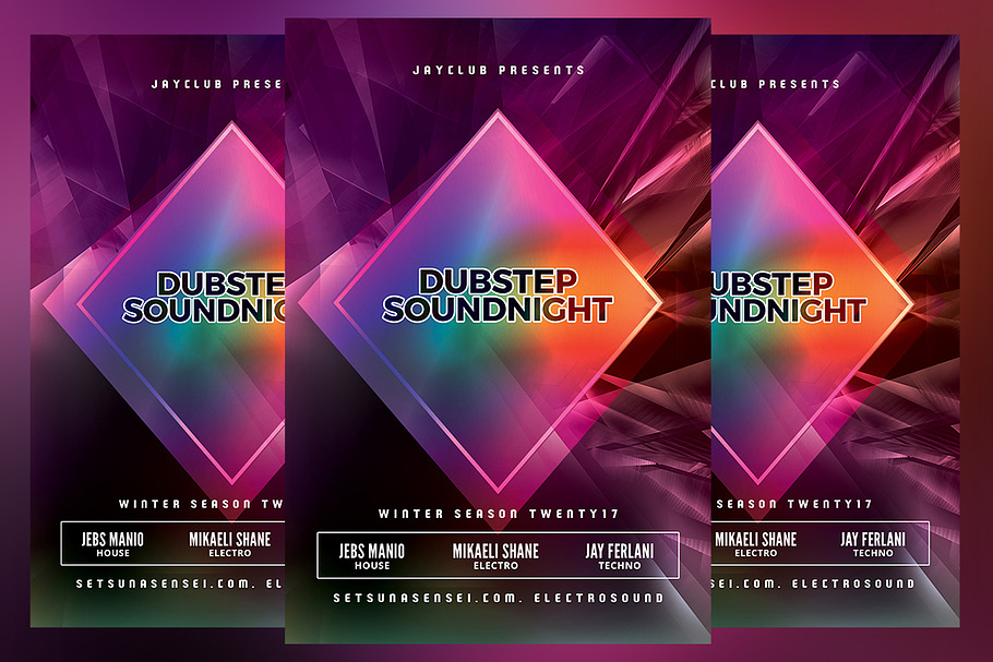Dubstep Sound Night Flyer in Flyer Templates - product preview 8