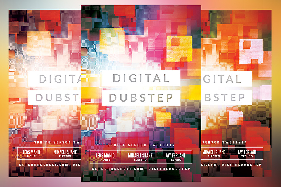 Digital Dubstep Flyer in Flyer Templates - product preview 8