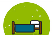 The bed icon