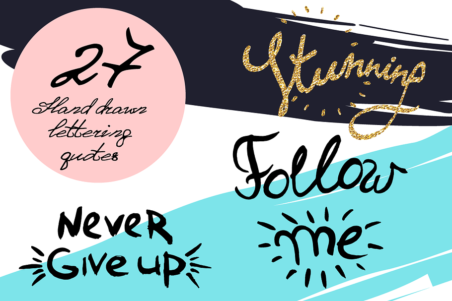 27 Hand drawn lettering quotes