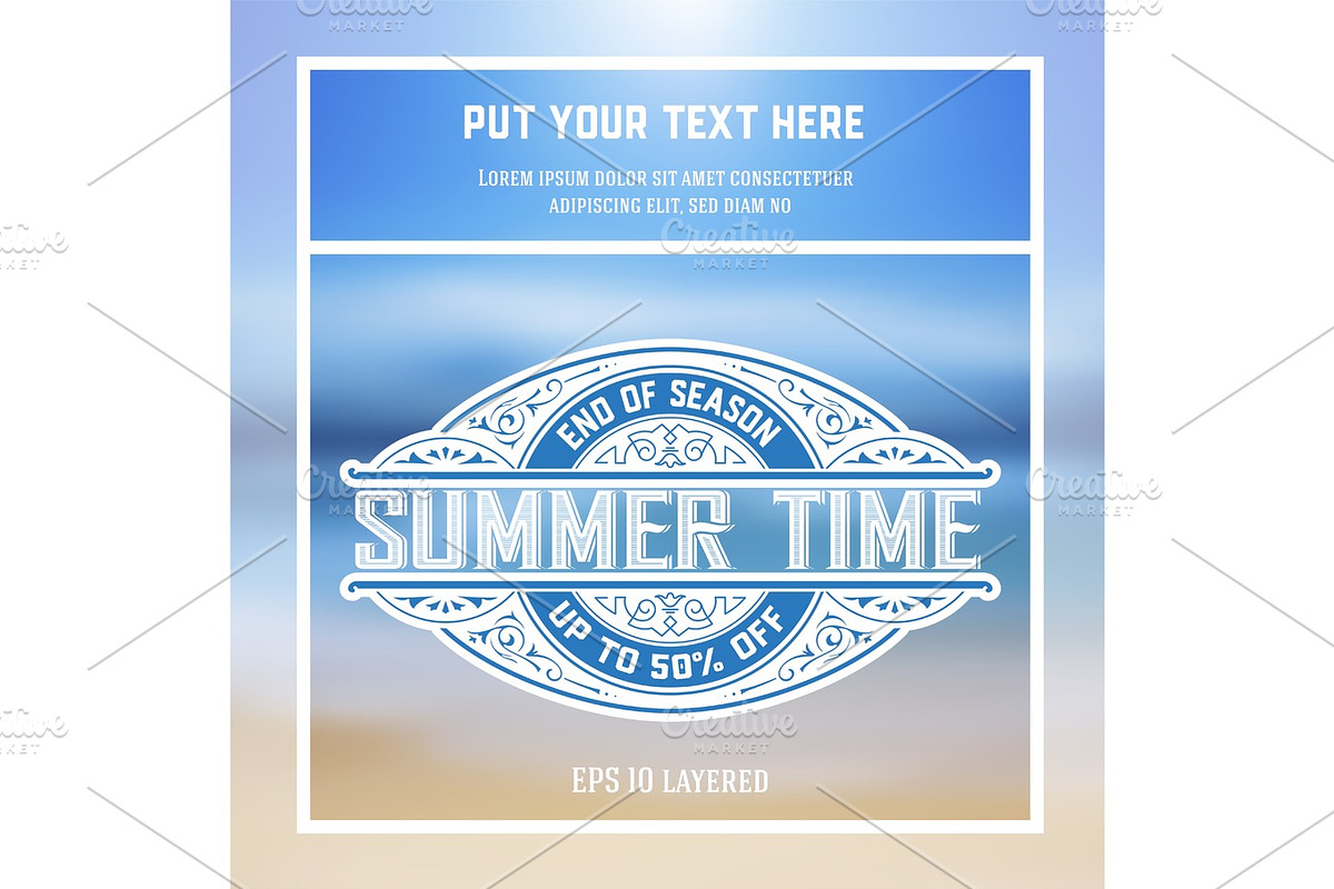 Summer time card in Objects - product preview 8