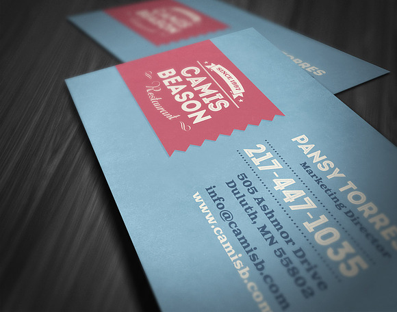 Retro Business Card 2 in Business Card Templates - product preview 1