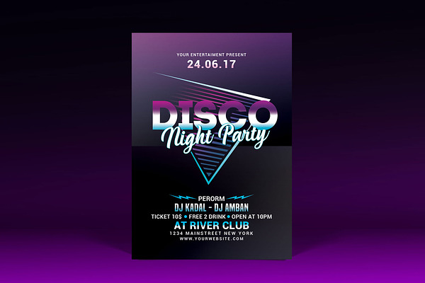 Disco Night Party Flyer