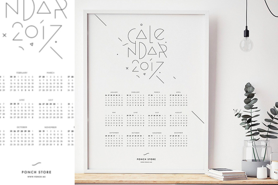 Calendar 2017 in Stationery Templates - product preview 8