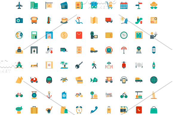 120 Travel Colored Vector Icons in Travel Icons - product preview 1