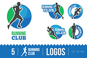 Marathon or Running club vector logo