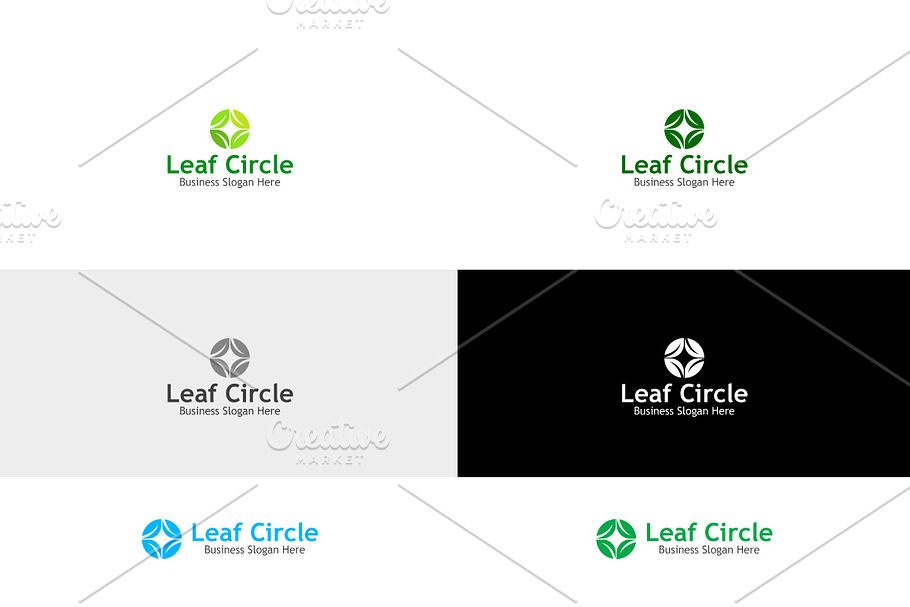 Leaf Circle Style Logo