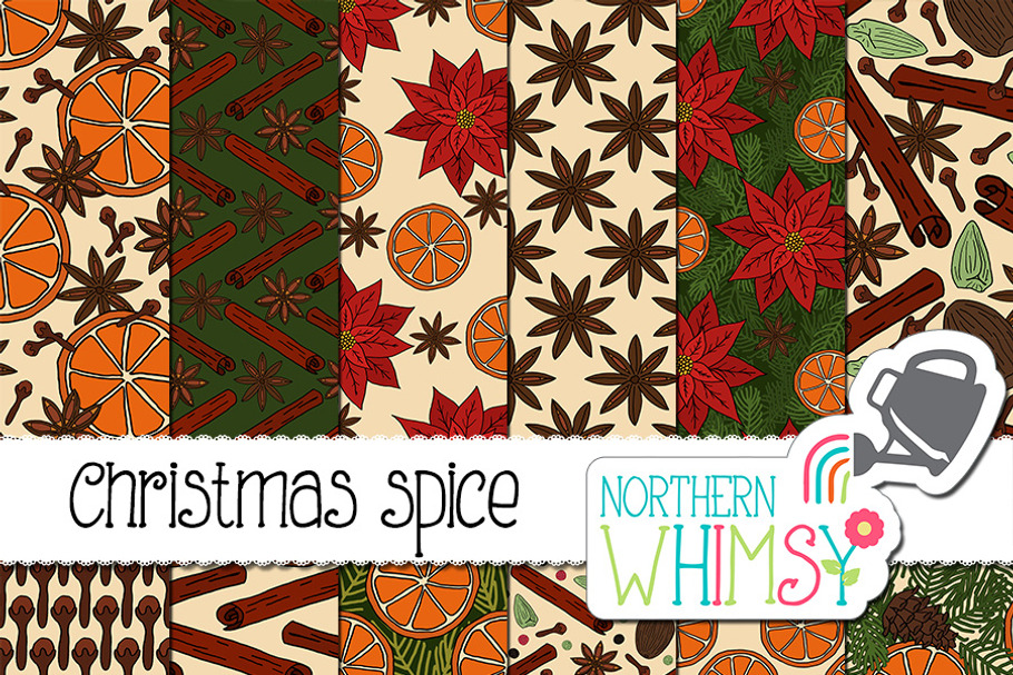 Christmas Spice Seamless Patterns in Patterns - product preview 8