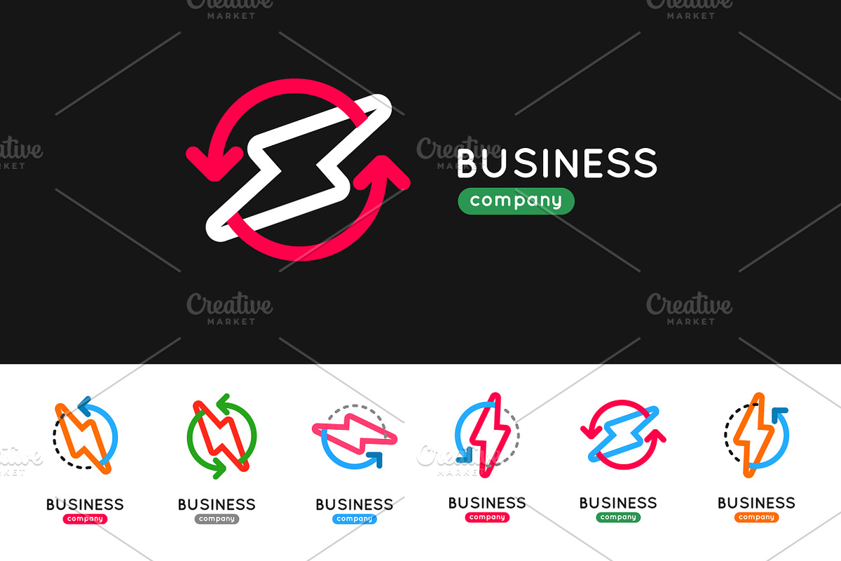 Thunderbolt business logo in Logo Templates - product preview 8