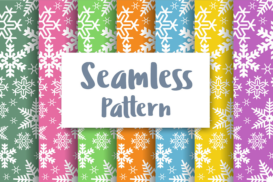 Seamless Christmas snowflakes in Patterns - product preview 8