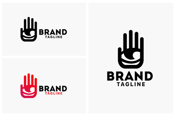 Extrasensory Hand Logo Template  in Logo Templates - product preview 1