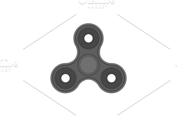 Fidget spinner icon isolated on white background. Realistic vector style.