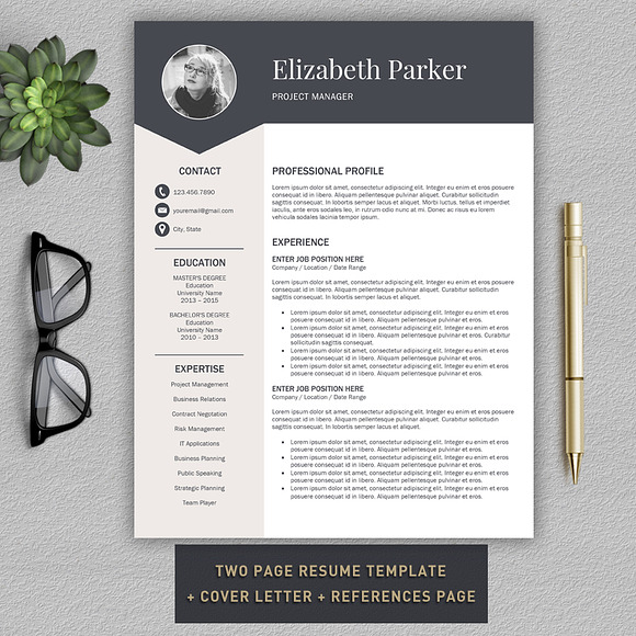 Resume Template | CV + Cover Letter in Resume Templates - product preview 6