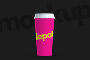 4K Coffee Cup PSD mockup