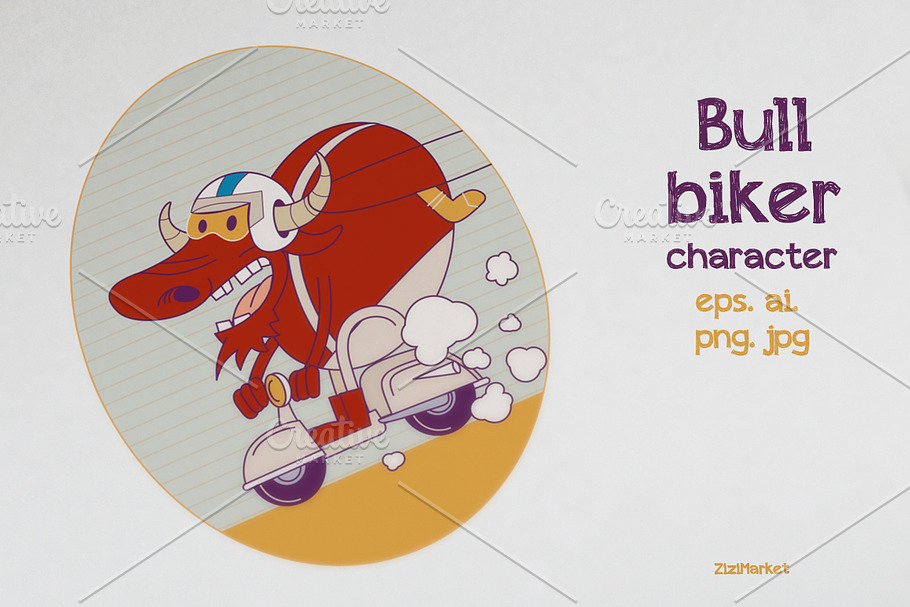 Character - Bull Biker