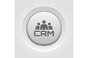 CRM System Icon. Flat Design.