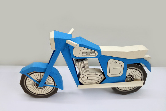 DIY Vintage bike - 3d papercraft in Templates - product preview 3