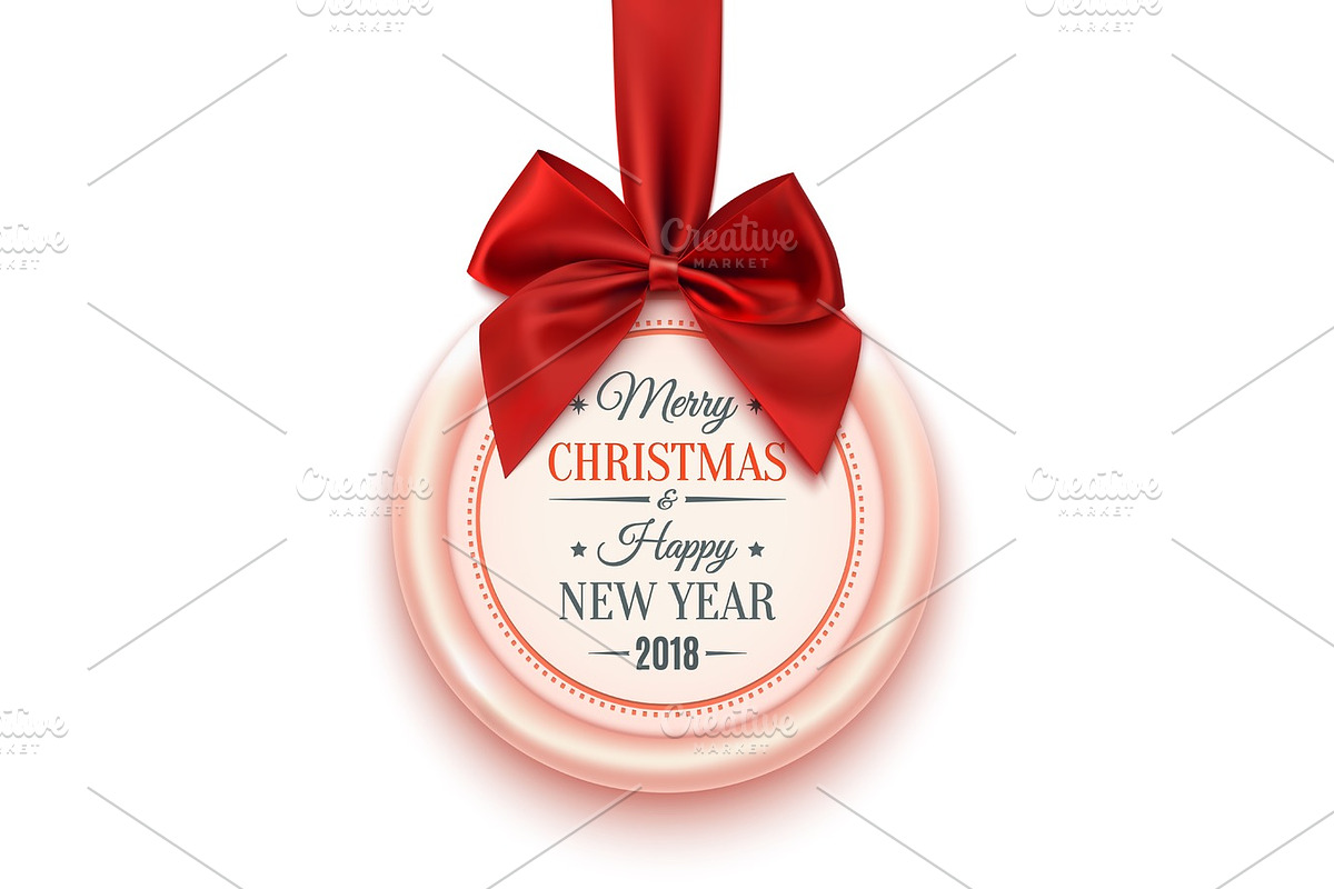 Merry Christmas and Happy New Year 2018 decoration. in Objects - product preview 8