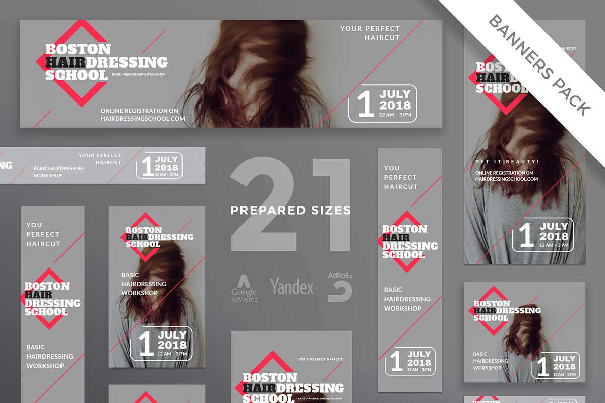 Banners Pack | Hairdressing in Templates - product preview 8
