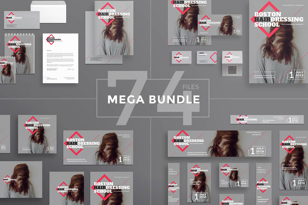 Mega Bundle | Hairdressing in Templates - product preview 8