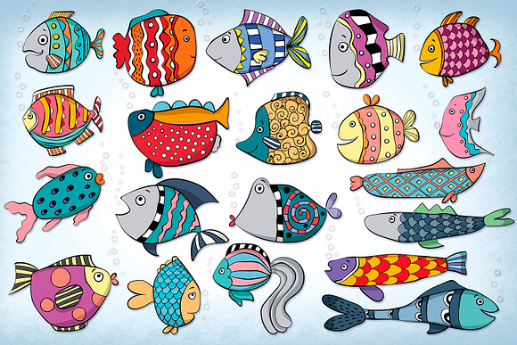 Funky Fish in Illustrations - product preview 1