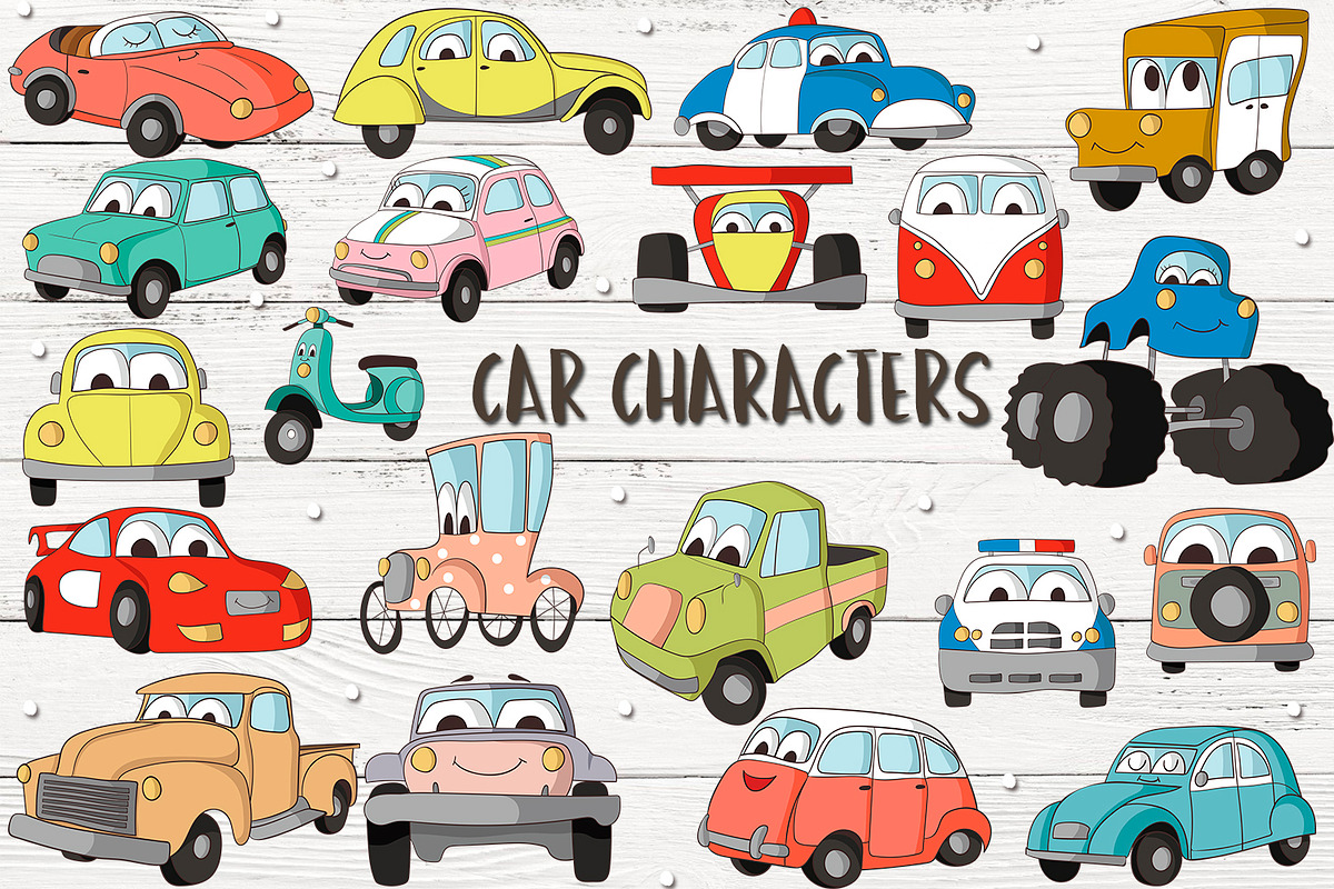 Car Characters in Illustrations - product preview 8