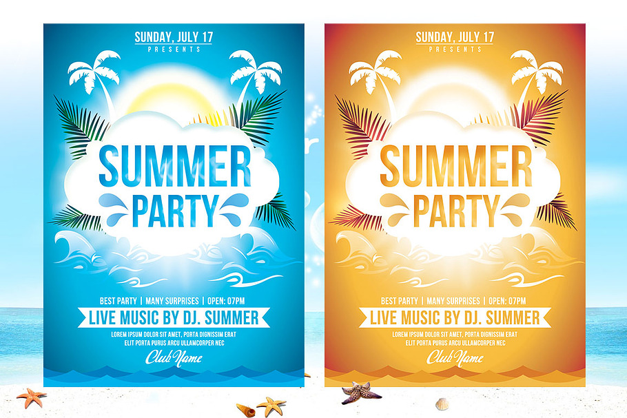 Summer Party Flyer Template v2