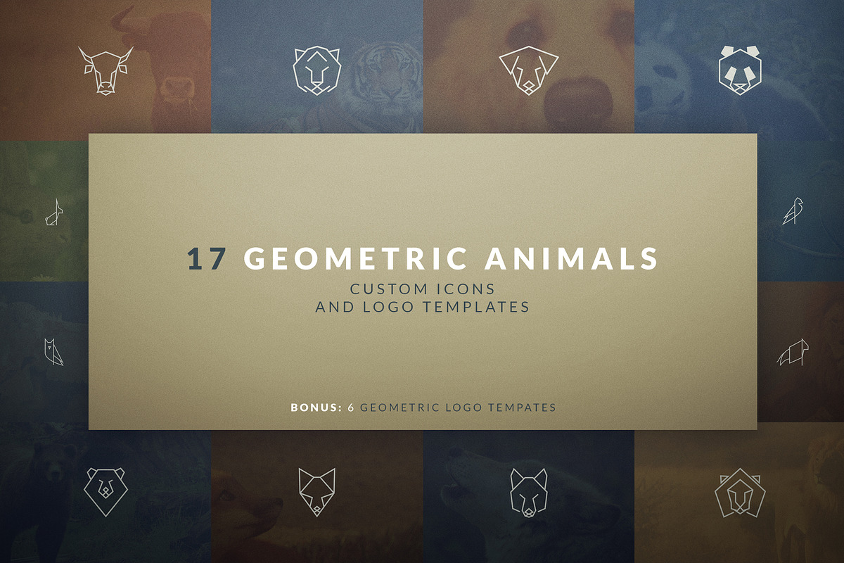 17 Geometric Animal Icons and Logos  in Logo Templates - product preview 8