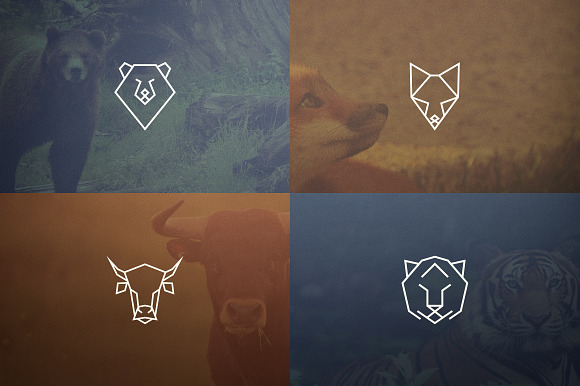 17 Geometric Animal Icons and Logos  in Logo Templates - product preview 2