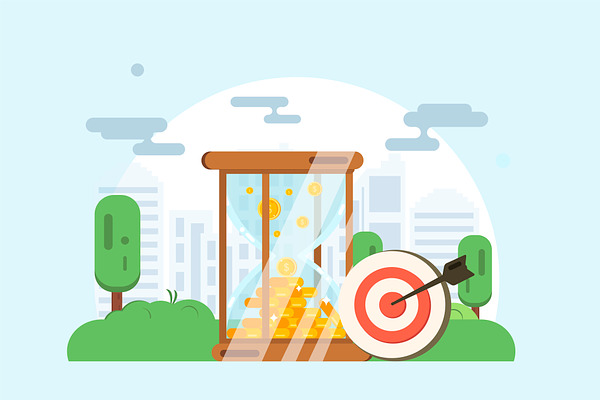 Time is money. Vector concept