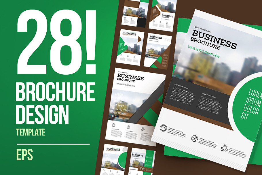 28 business brochure set in Brochure Templates - product preview 8
