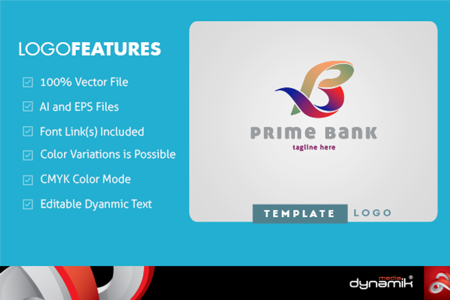 Prime Bank - Logo Template in Logo Templates - product preview 8