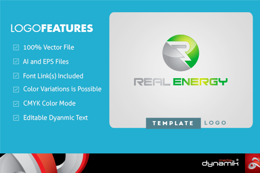 Real Energy - Logo Template in Logo Templates - product preview 8