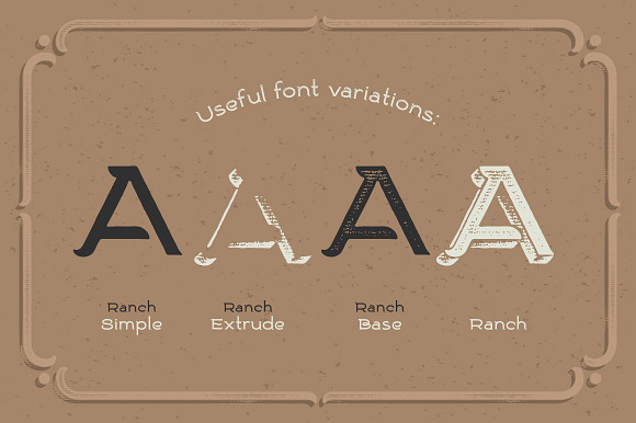 Ranch vintage font & illustrations in Vintage Fonts - product preview 3
