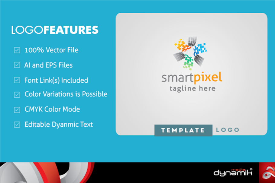Smart Pixel - Logo Template in Logo Templates - product preview 8