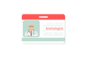 Andrologist medical specialist badge template